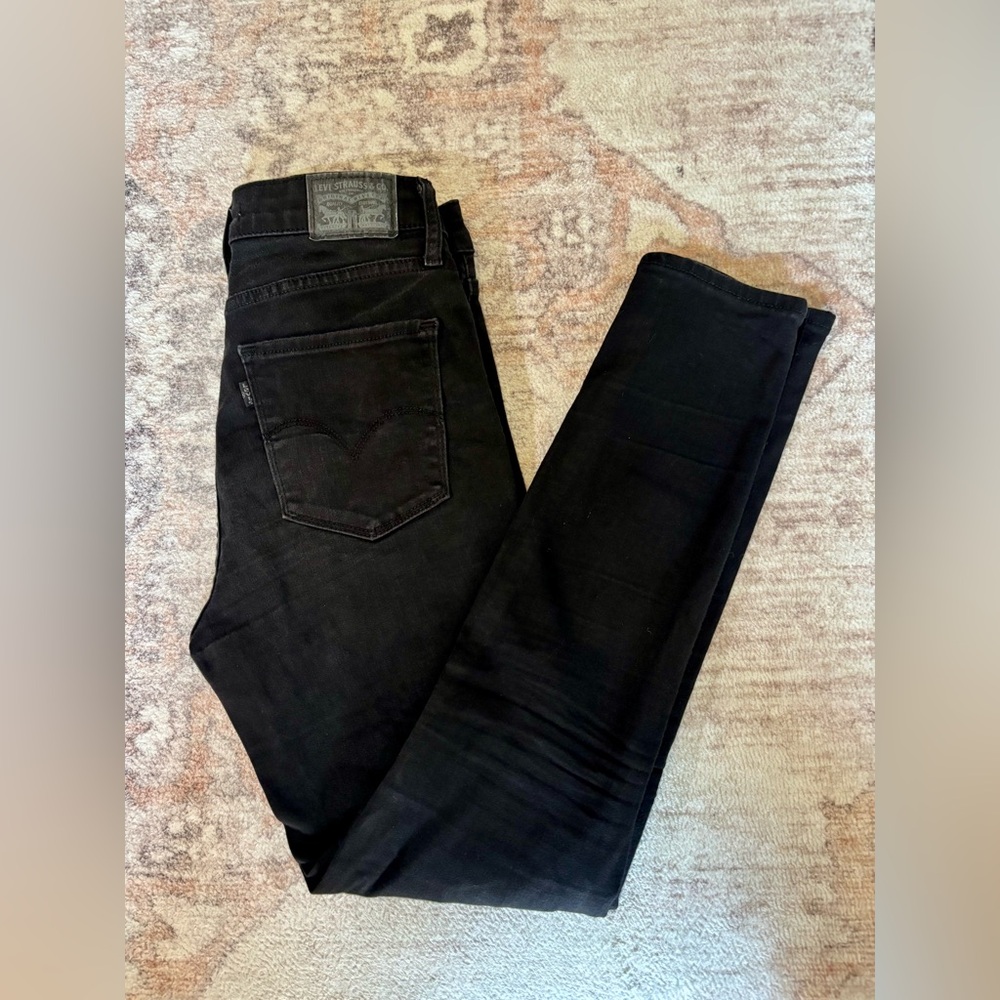 LEVI'S LEVIS 721 HIGH RISE SKINNY CHARCOAL GRAY DENIM JEANS WOMENS SIZE 27